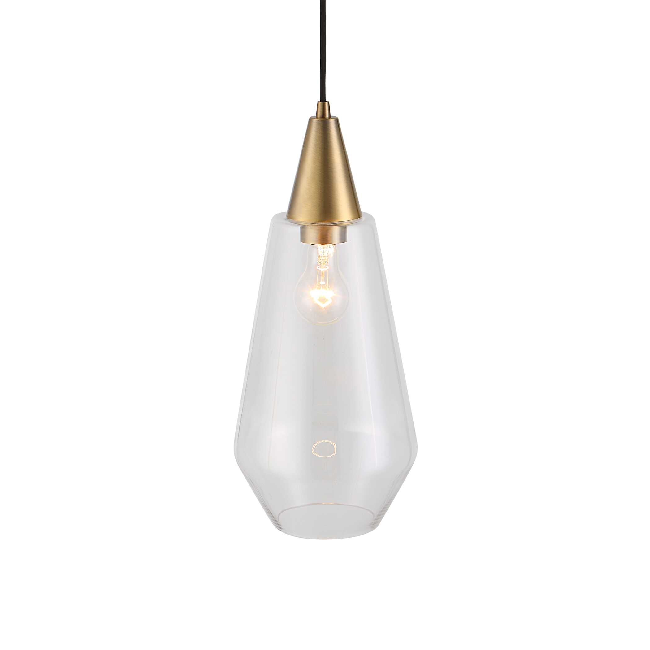 Eichler Antique Brass 1 Light Mini Pendant