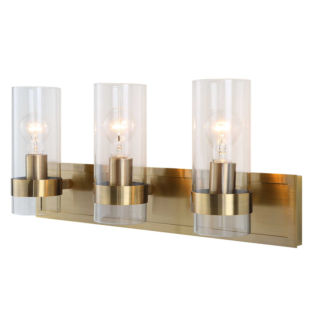 Cardiff Antique Brass 3 Light Vanity