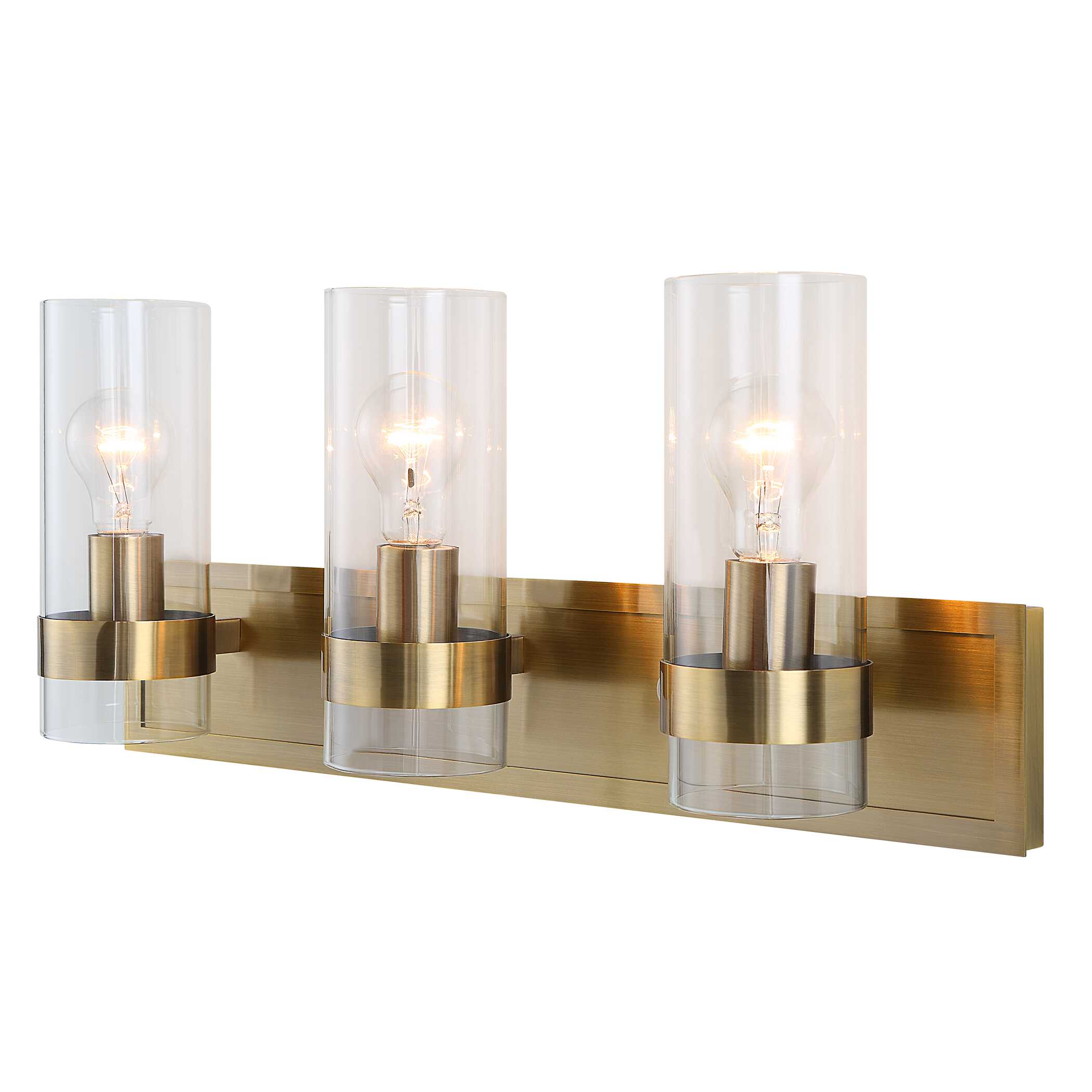 Cardiff Antique Brass 3 Light Vanity
