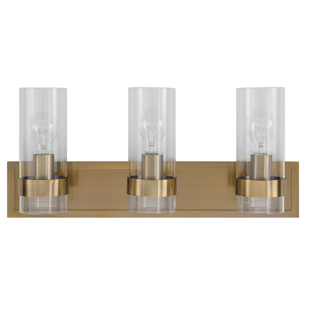 Cardiff Antique Brass 3 Light Vanity