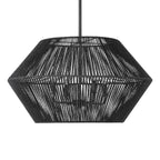 Suva 4 Light Black Rope Pendant