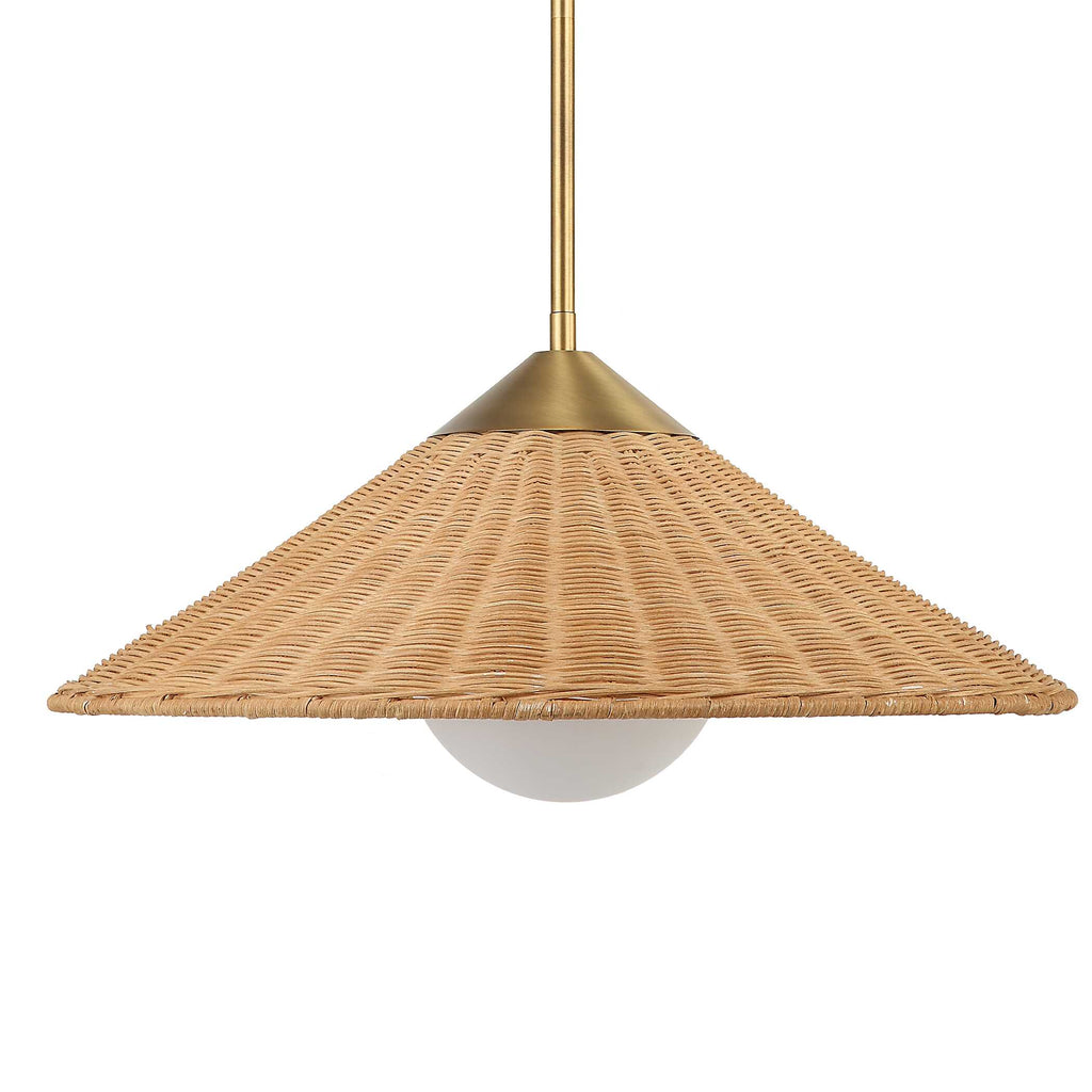 Phuvinh 1 Light Rattan Shade Pendant