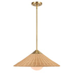 Phuvinh 1 Light Rattan Shade Pendant