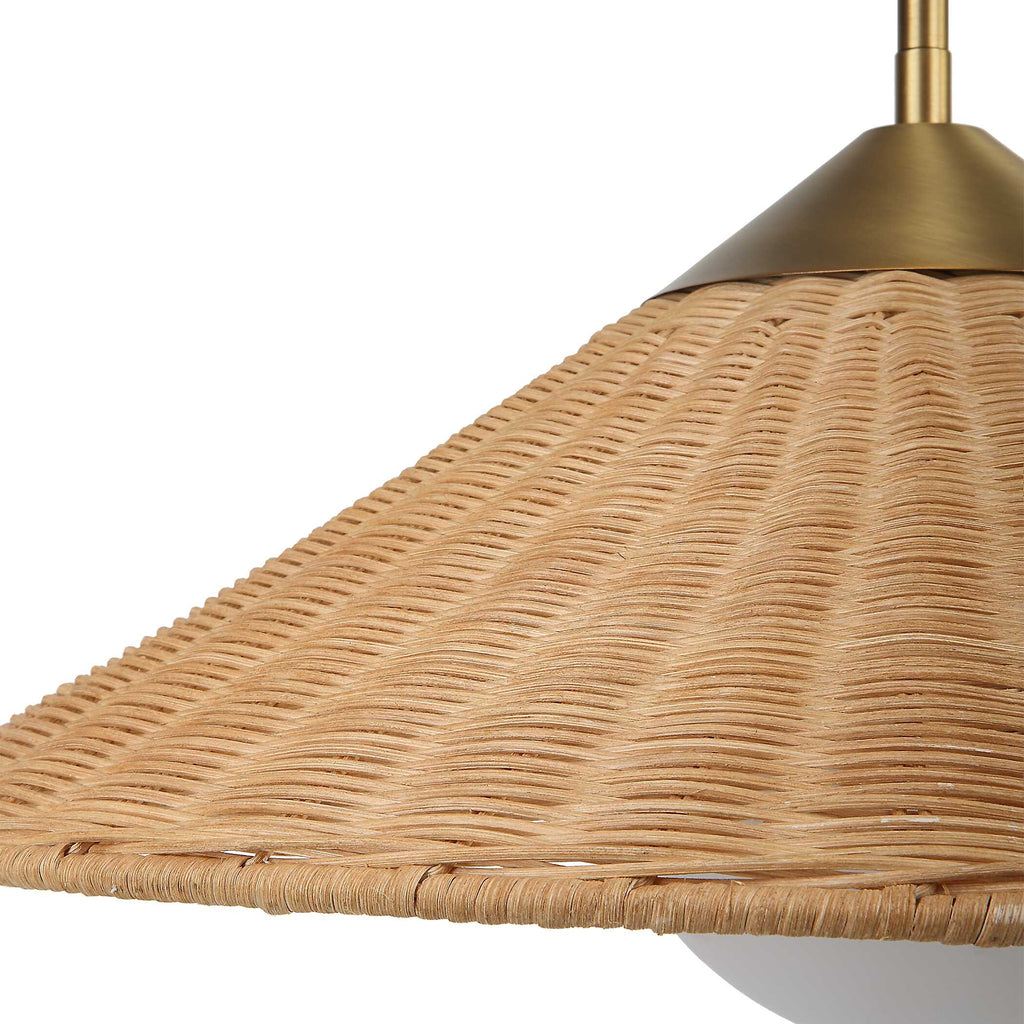 Phuvinh 1 Light Rattan Shade Pendant