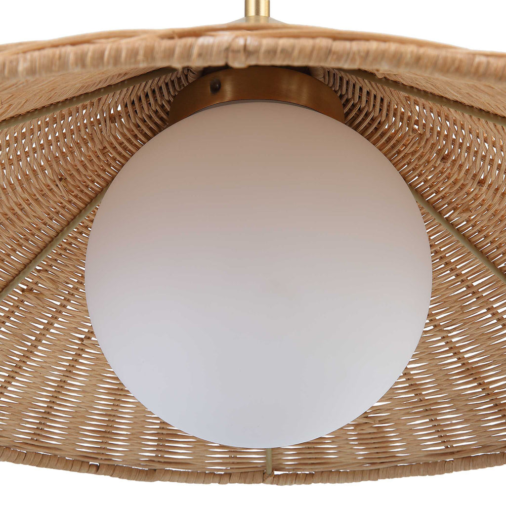 Phuvinh 1 Light Rattan Shade Pendant