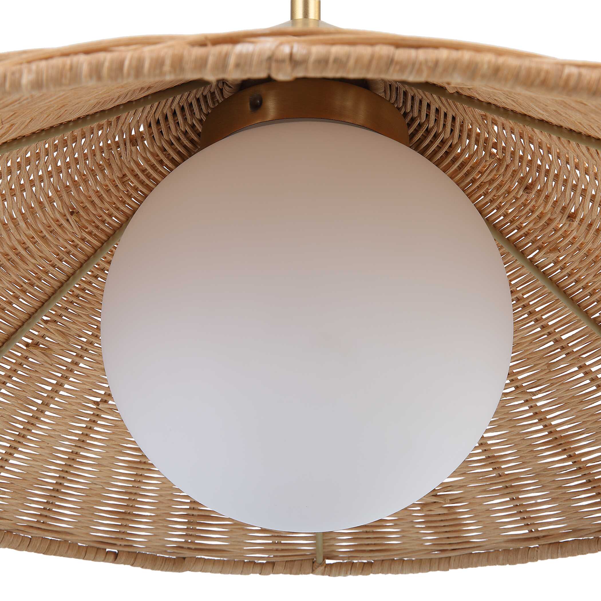 Phuvinh 1 Light Rattan Shade Pendant