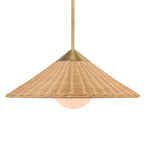 Phuvinh 1 Light Rattan Shade Pendant