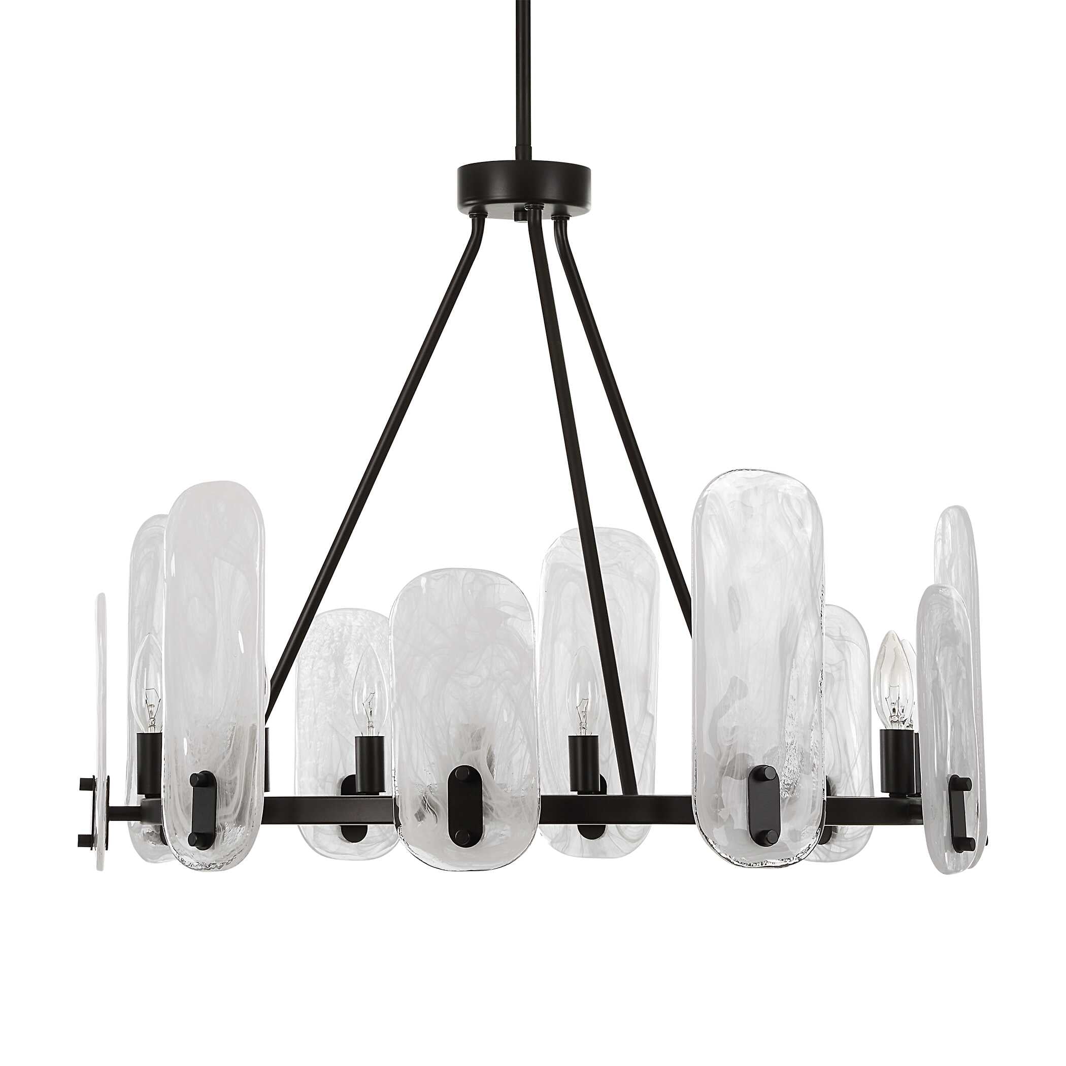 Ellipse 10 Light Dark Bronze Chandelier