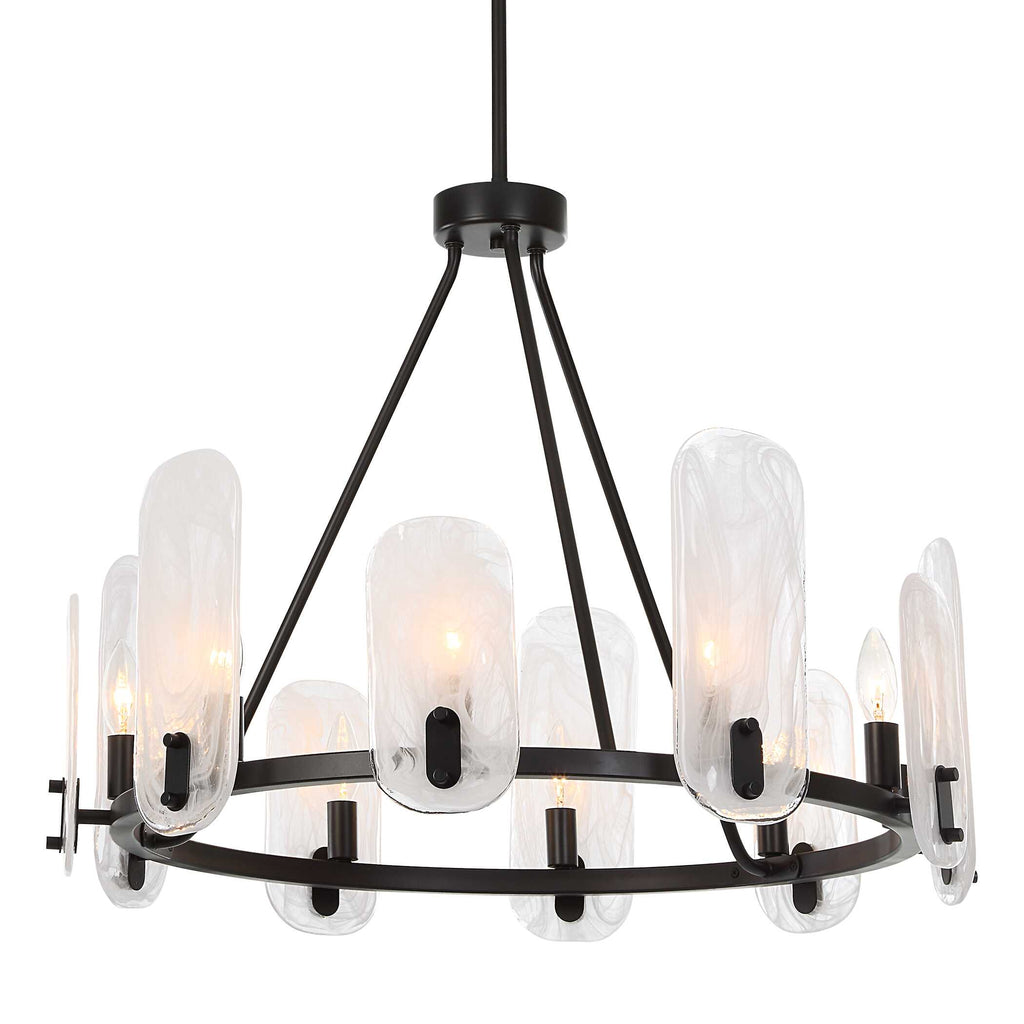 Ellipse 10 Light Dark Bronze Chandelier