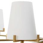 Lassen 8 Light Brass Chandelier
