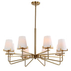Lassen 8 Light Brass Chandelier