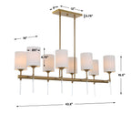 Awyr 8 Light Linear Chandelier