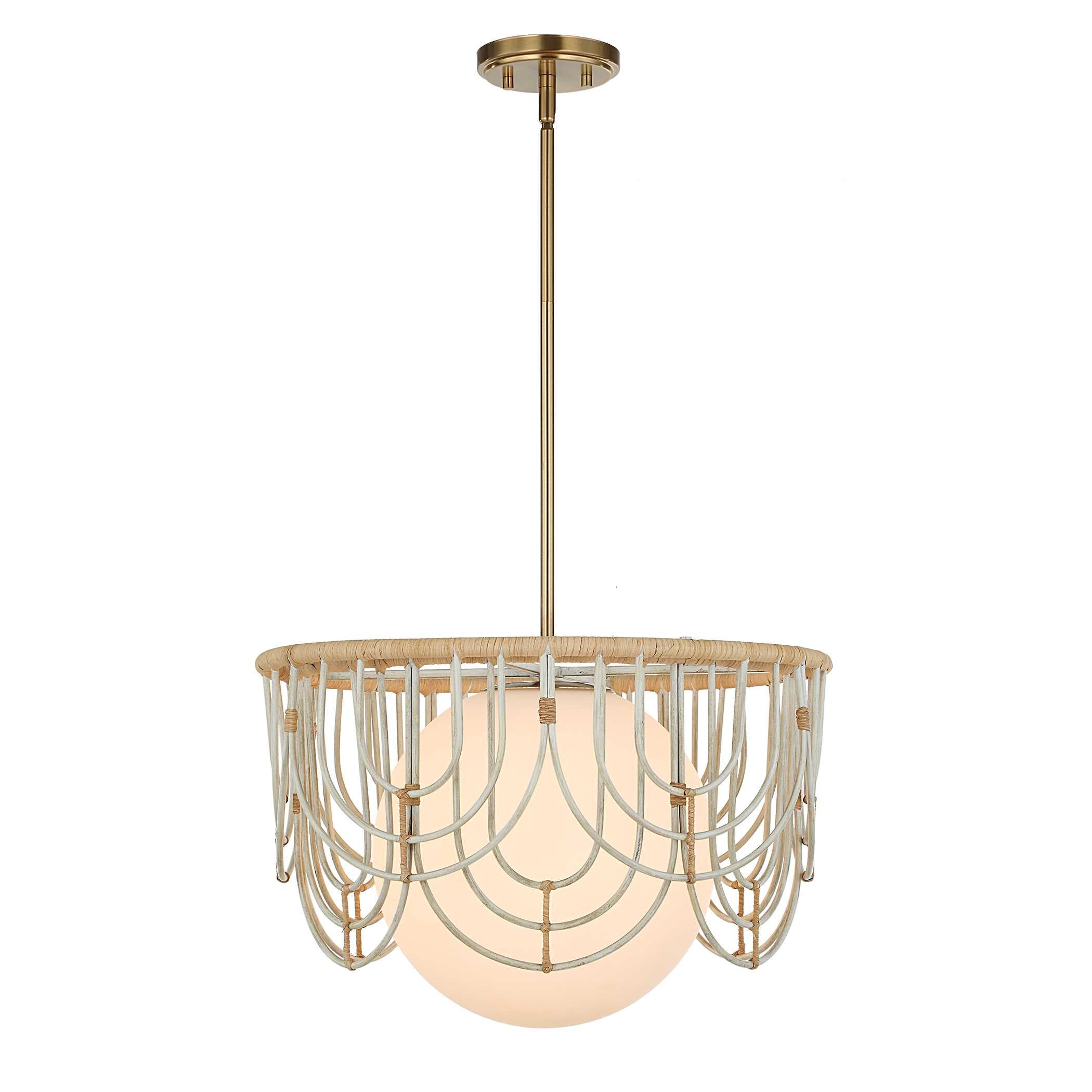 Arches 1 Light Rattan Pendant