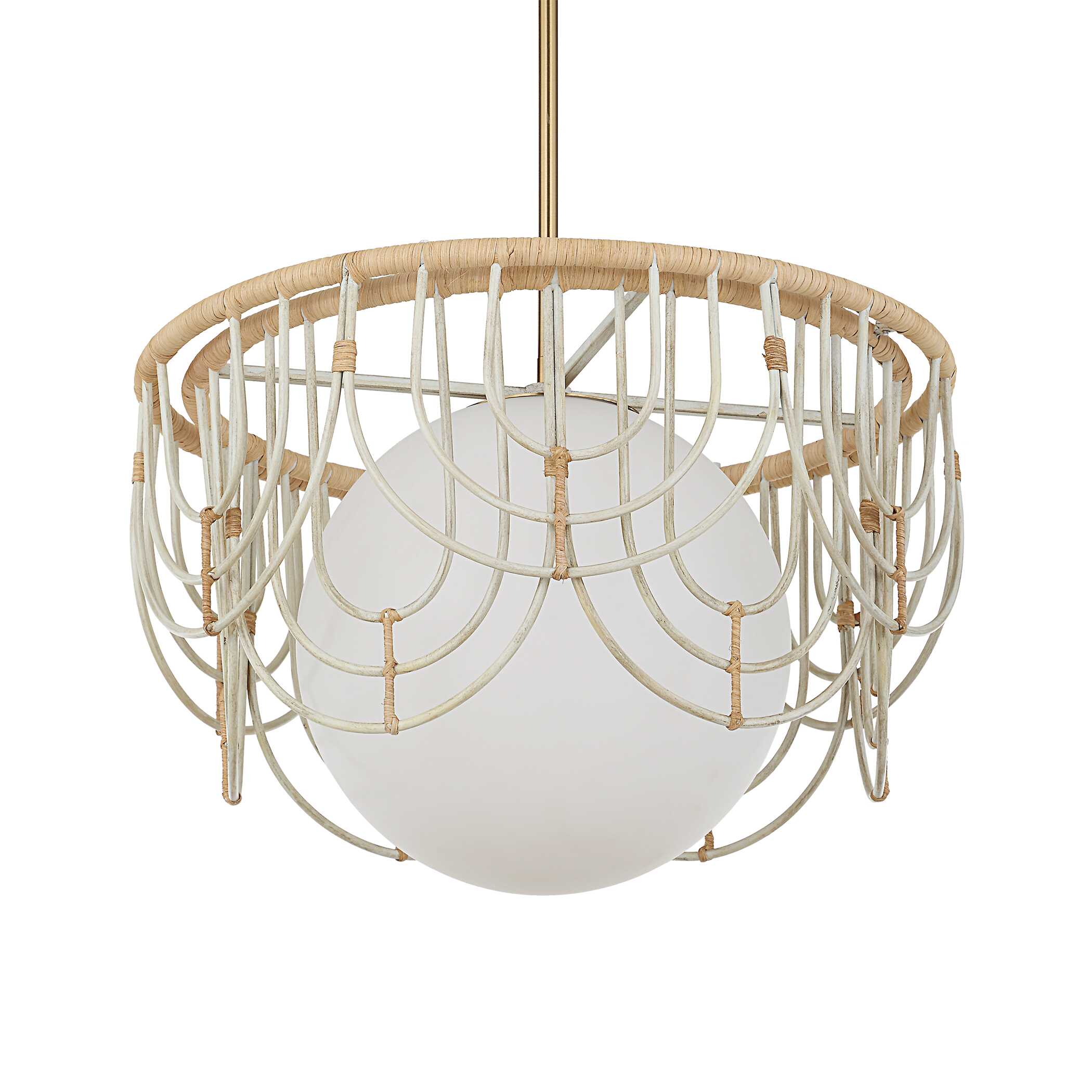 Arches 1 Light Rattan Pendant