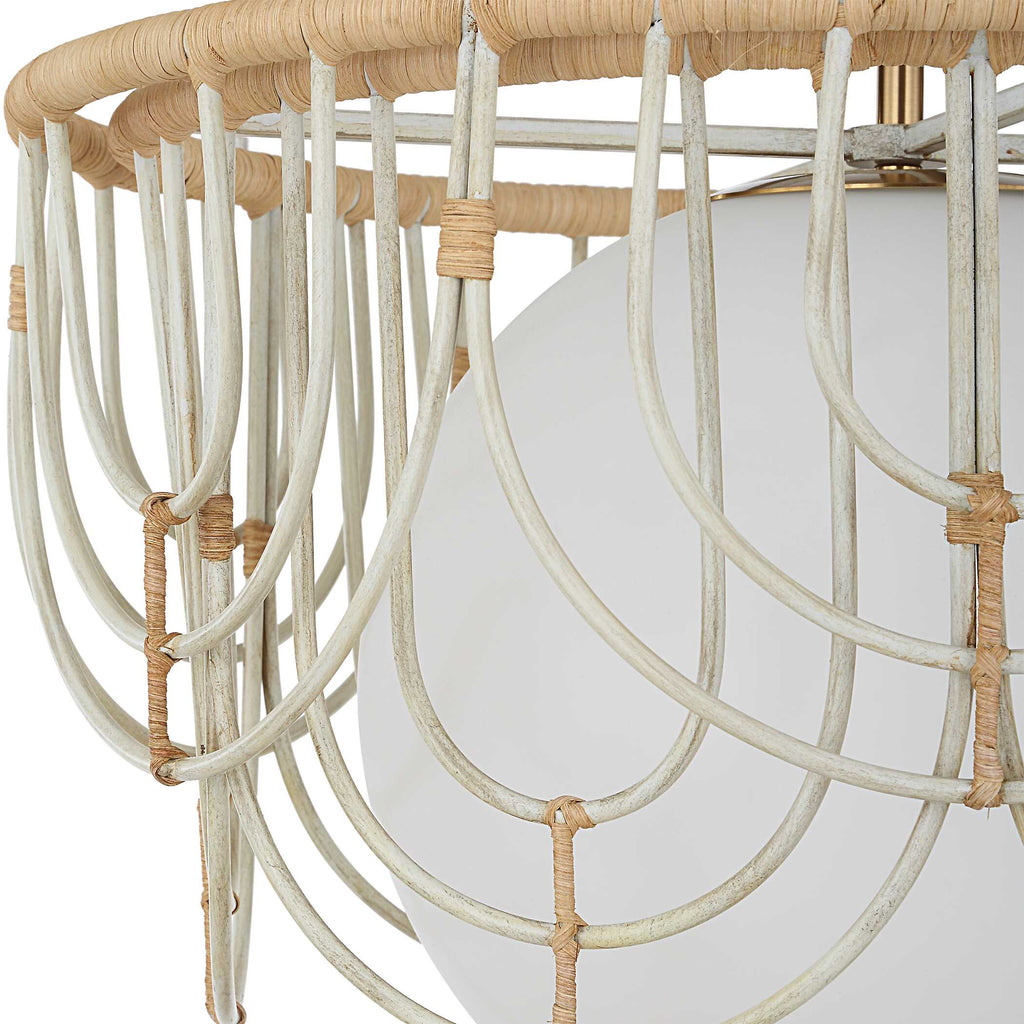 Arches 1 Light Rattan Pendant