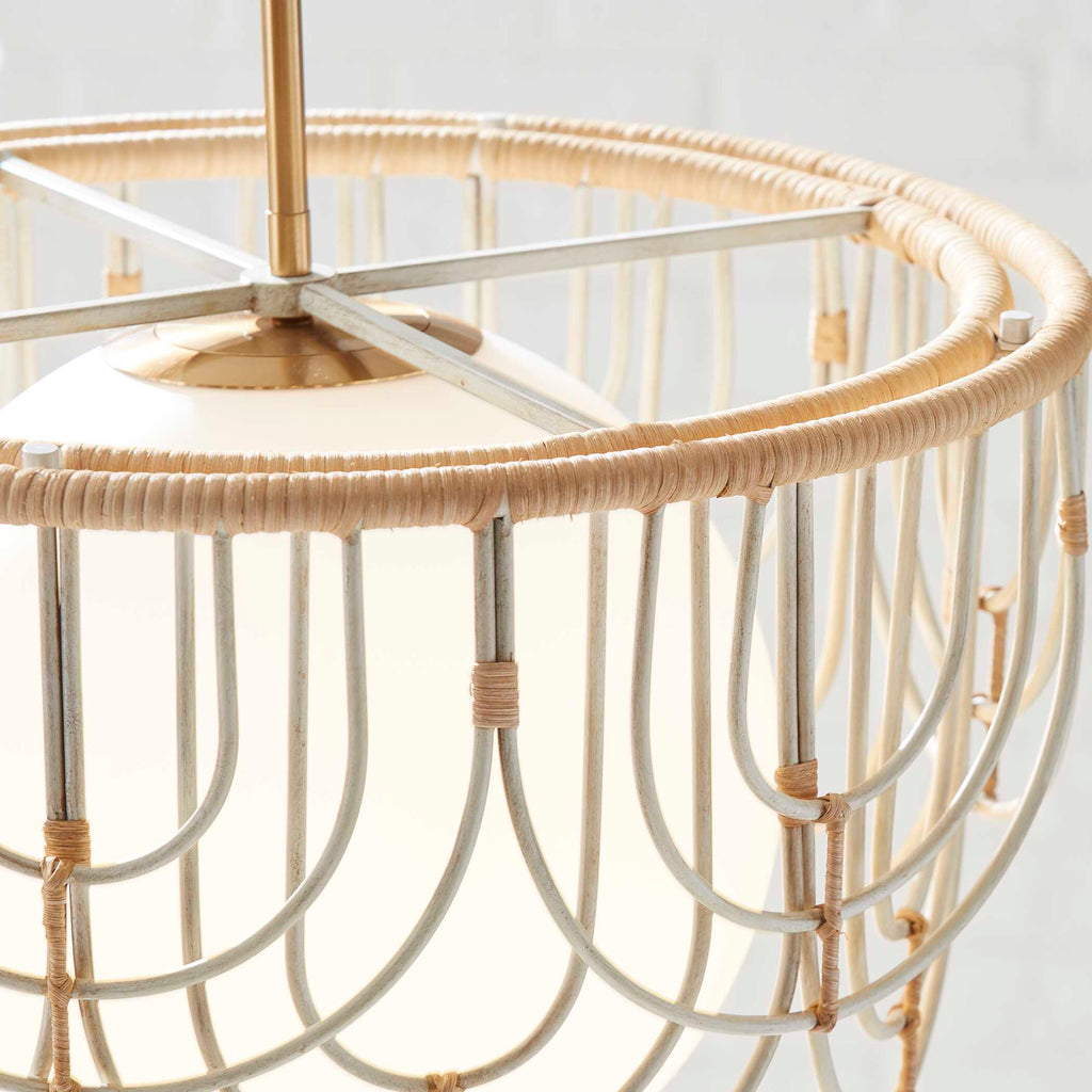 Arches 1 Light Rattan Pendant