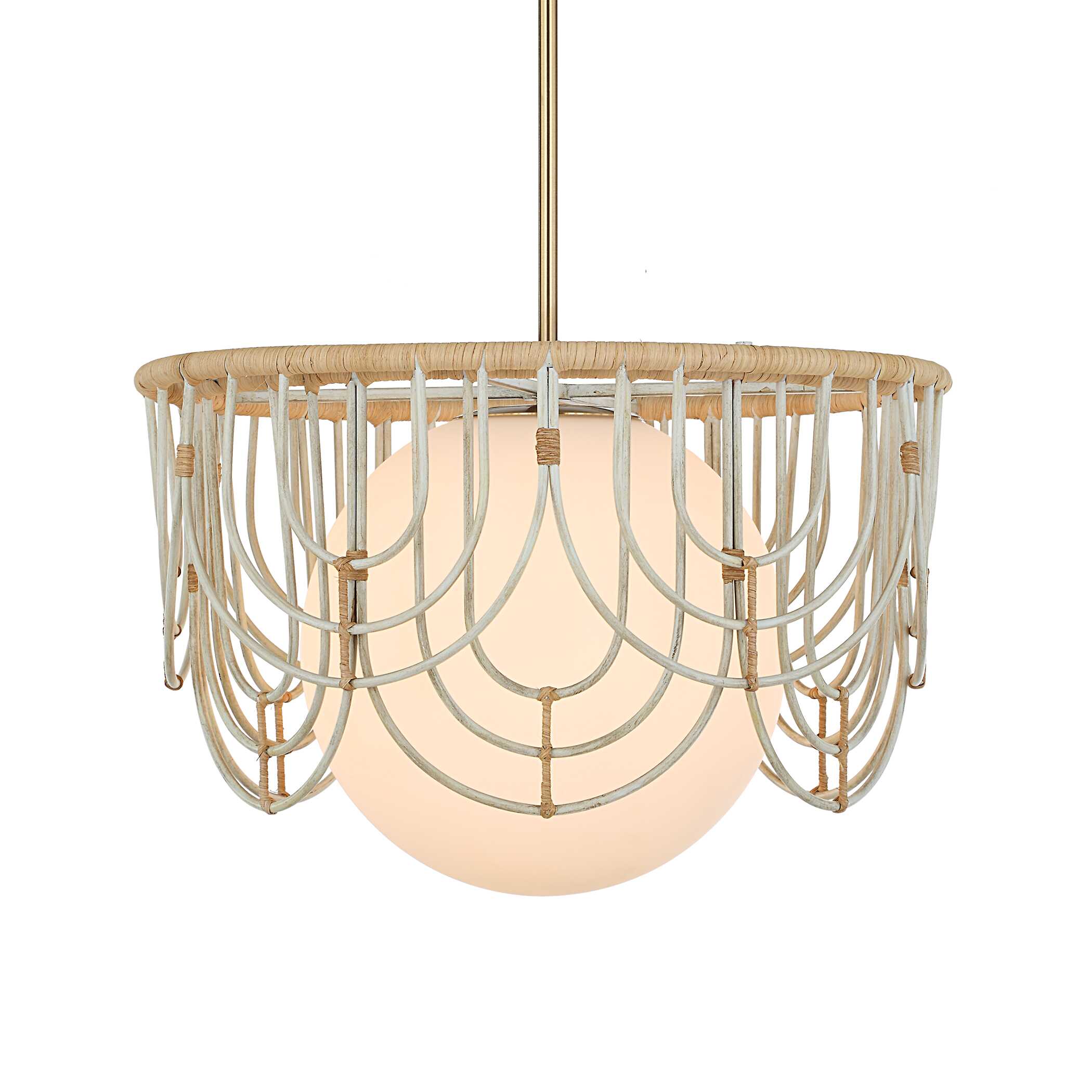 Arches 1 Light Rattan Pendant