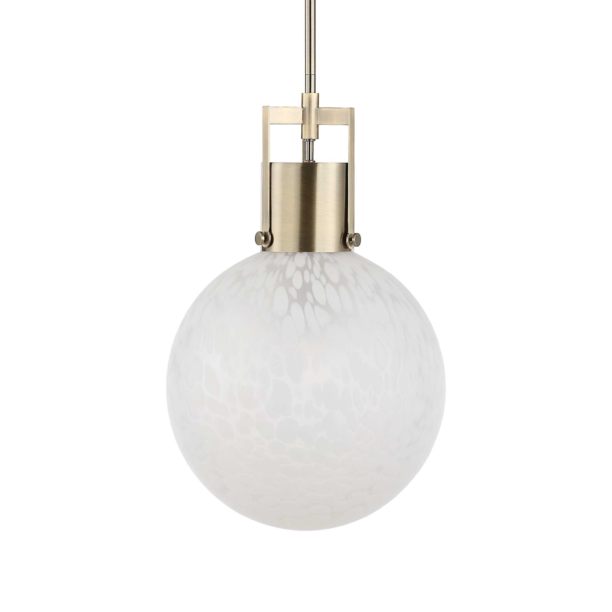 Huch 1 Light White Glass Pendant