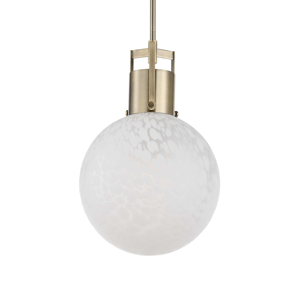 Huch 1 Light White Glass Pendant