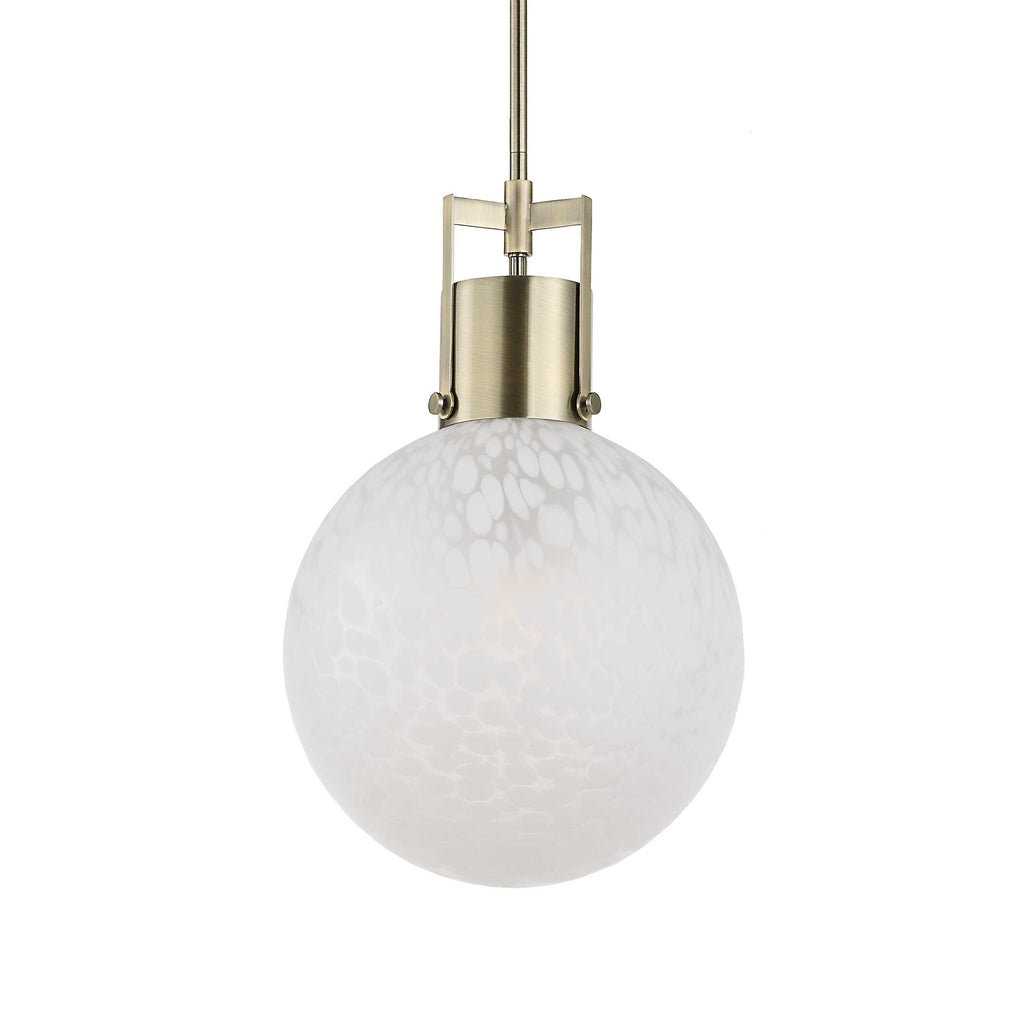 Huch 1 Light White Glass Pendant