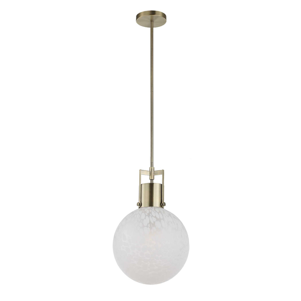 Huch 1 Light White Glass Pendant