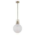 Huch 1 Light White Glass Pendant