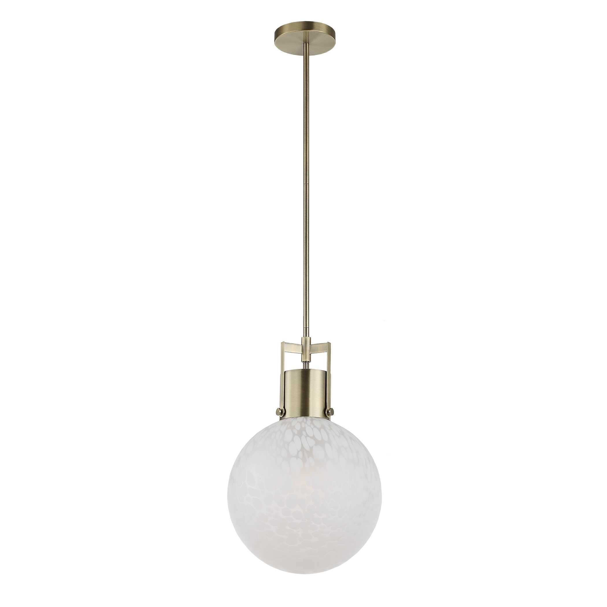 Huch 1 Light White Glass Pendant