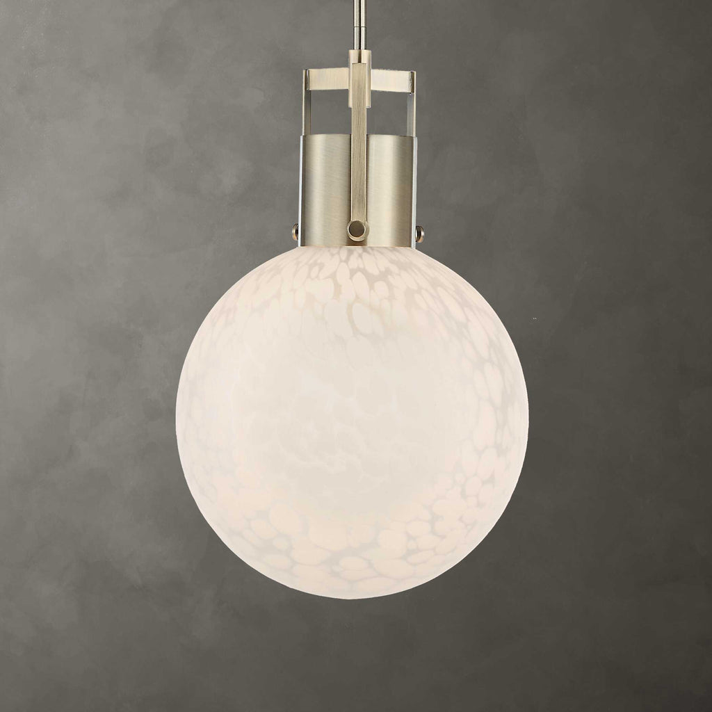 Huch 1 Light White Glass Pendant