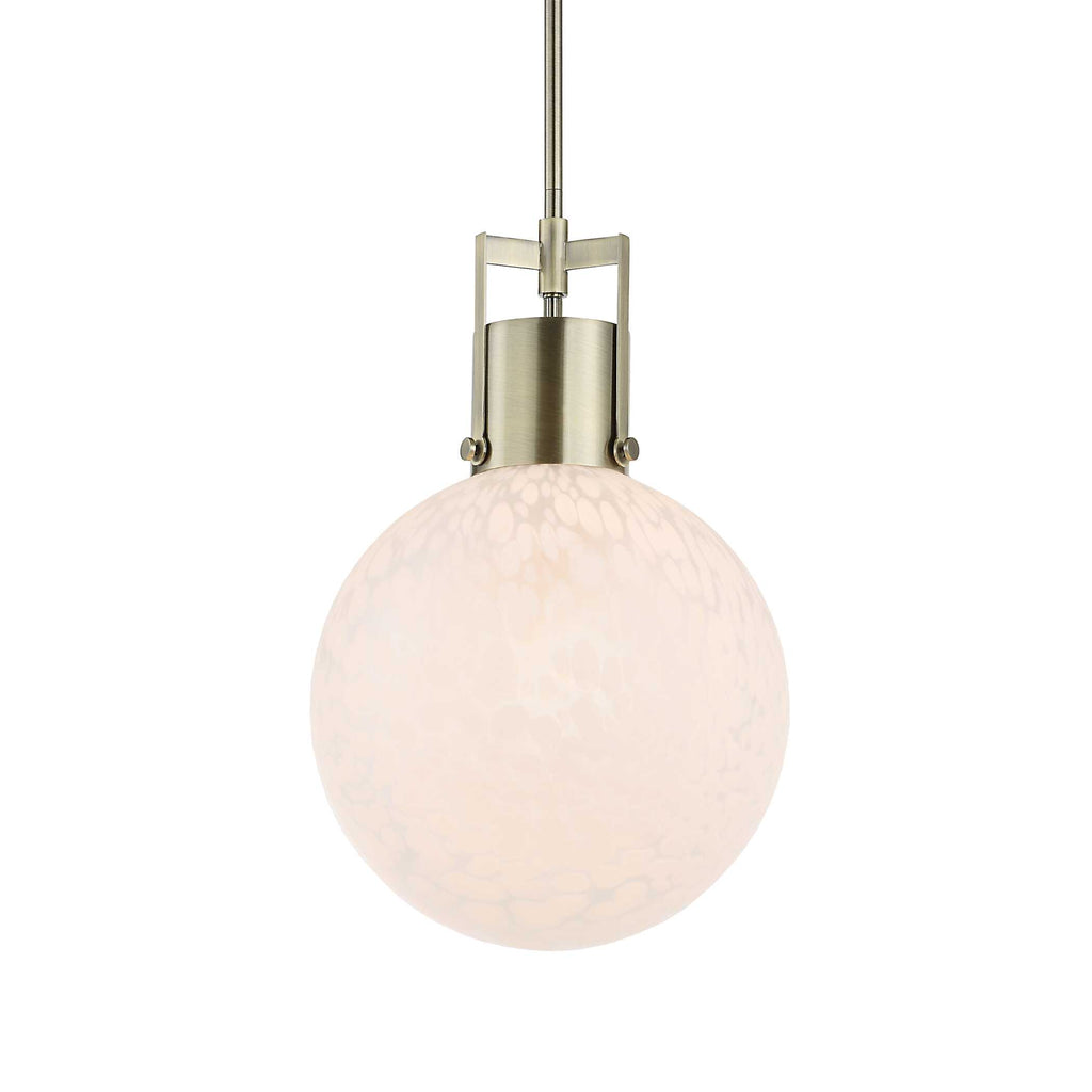 Huch 1 Light White Glass Pendant