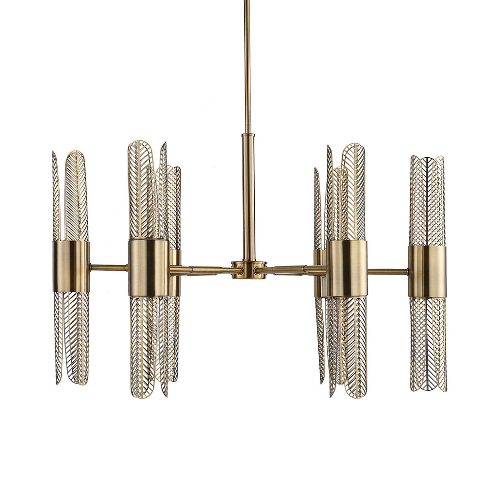 Cret 12 Light Brass Chandelier