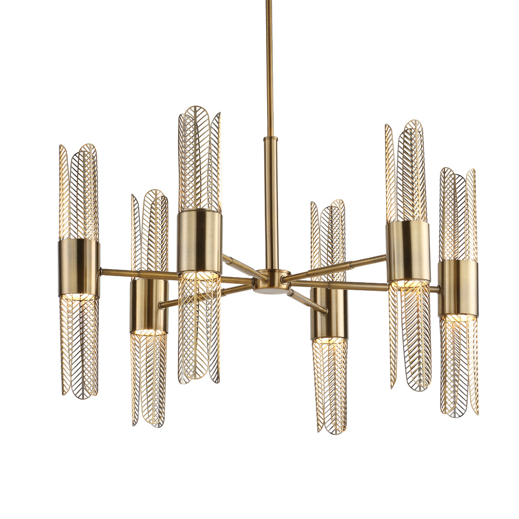 Cret 12 Light Brass Chandelier