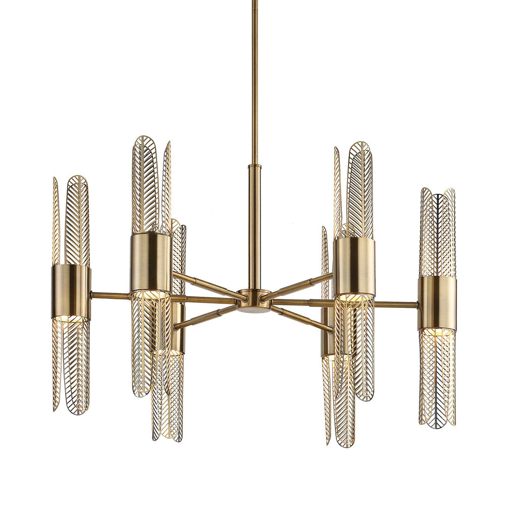 Cret 12 Light Brass Chandelier
