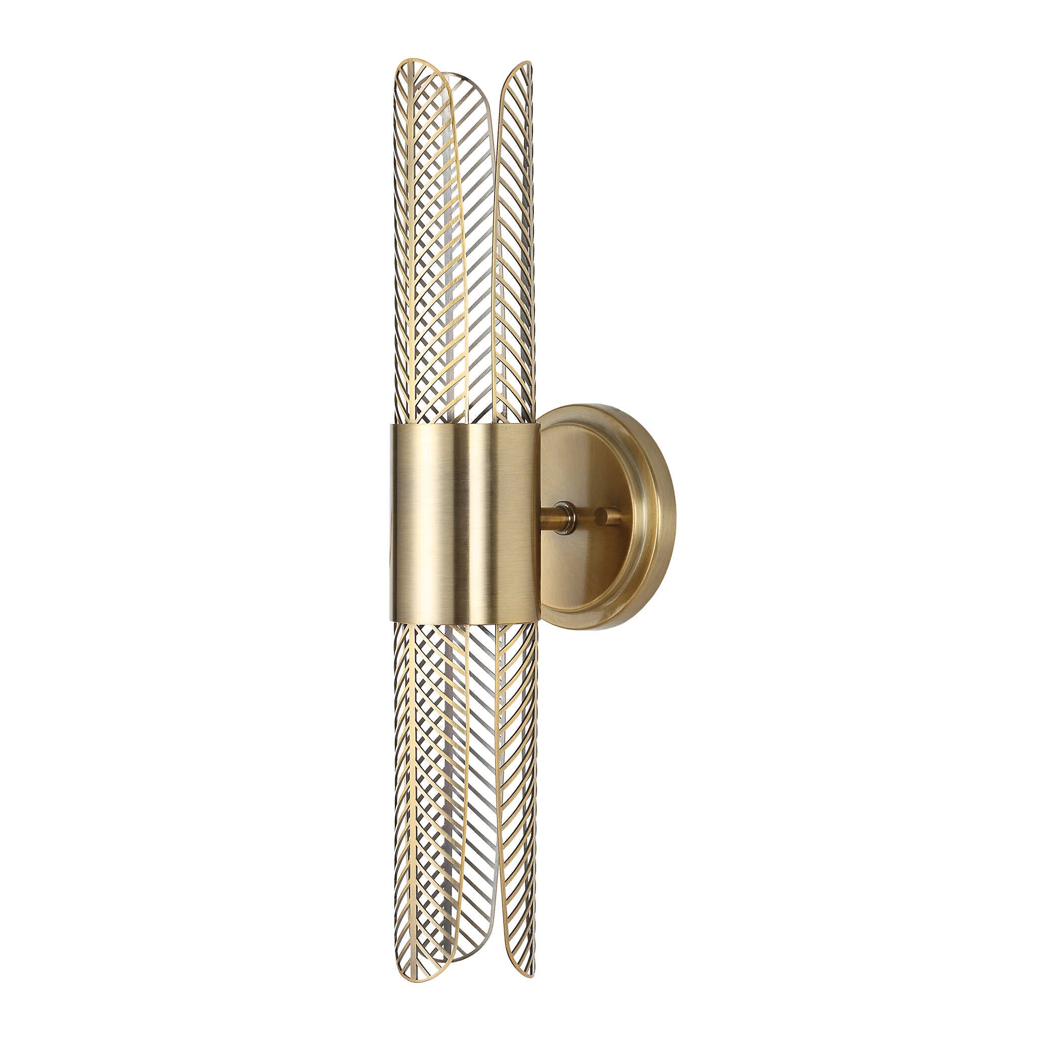 Cret 2 Light LED Brass Sconce