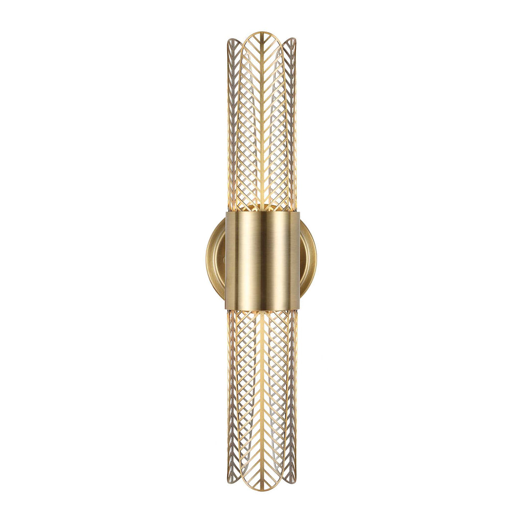 Cret 2 Light LED Brass Sconce