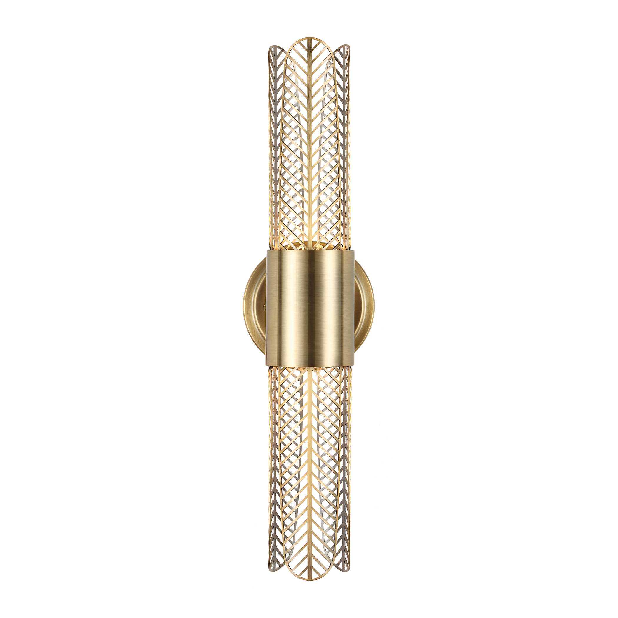 Cret 2 Light LED Brass Sconce