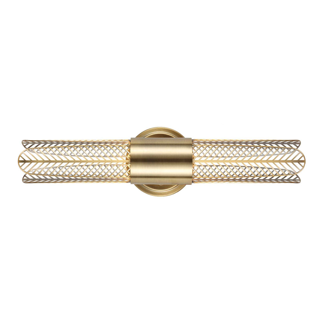 Cret 2 Light LED Brass Sconce