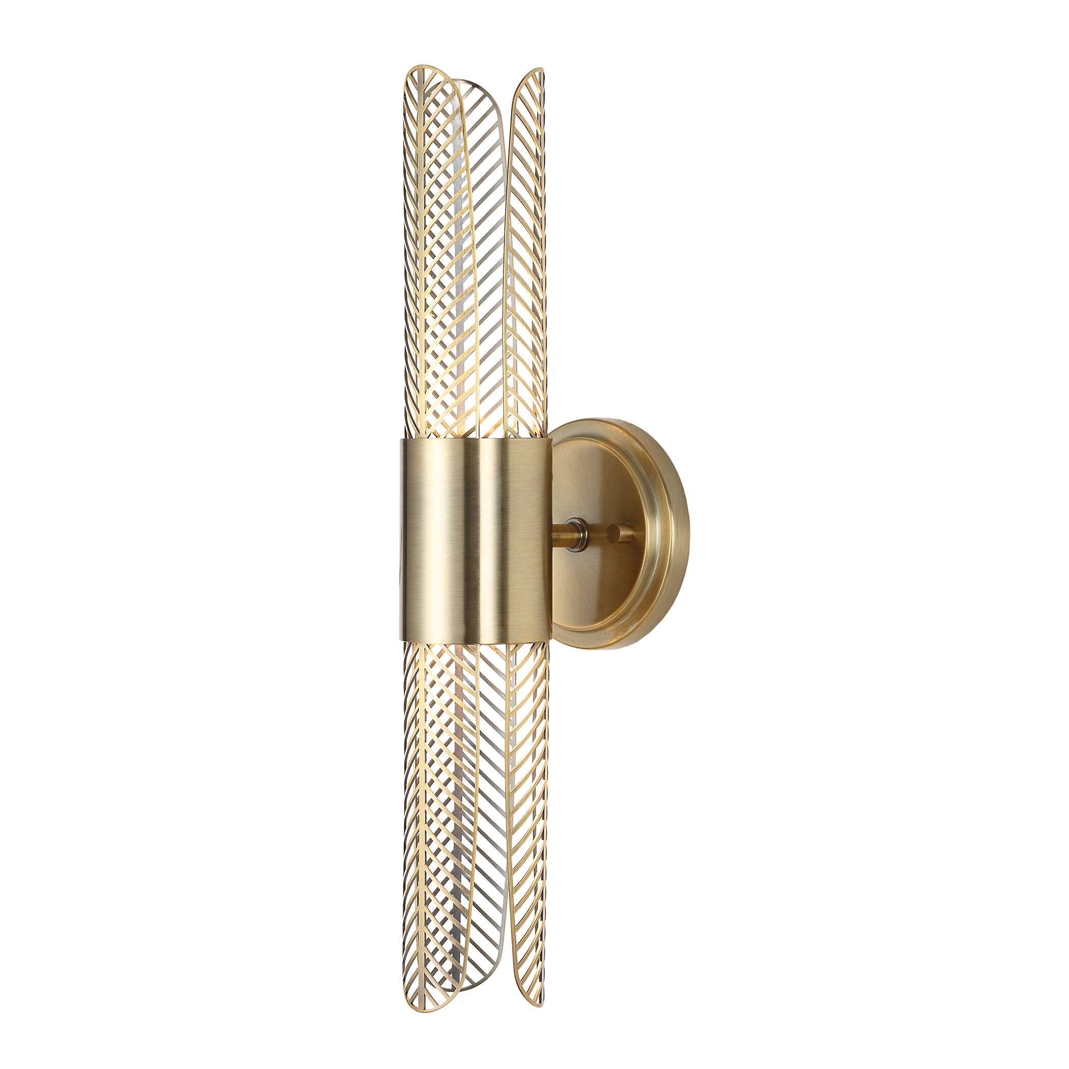 Cret 2 Light LED Brass Sconce