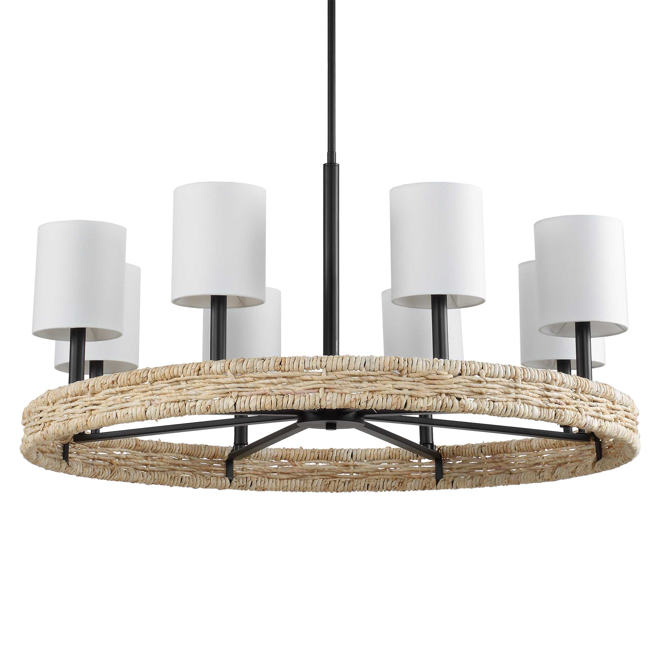 Faiyam 8 Light Rattan Chandelier