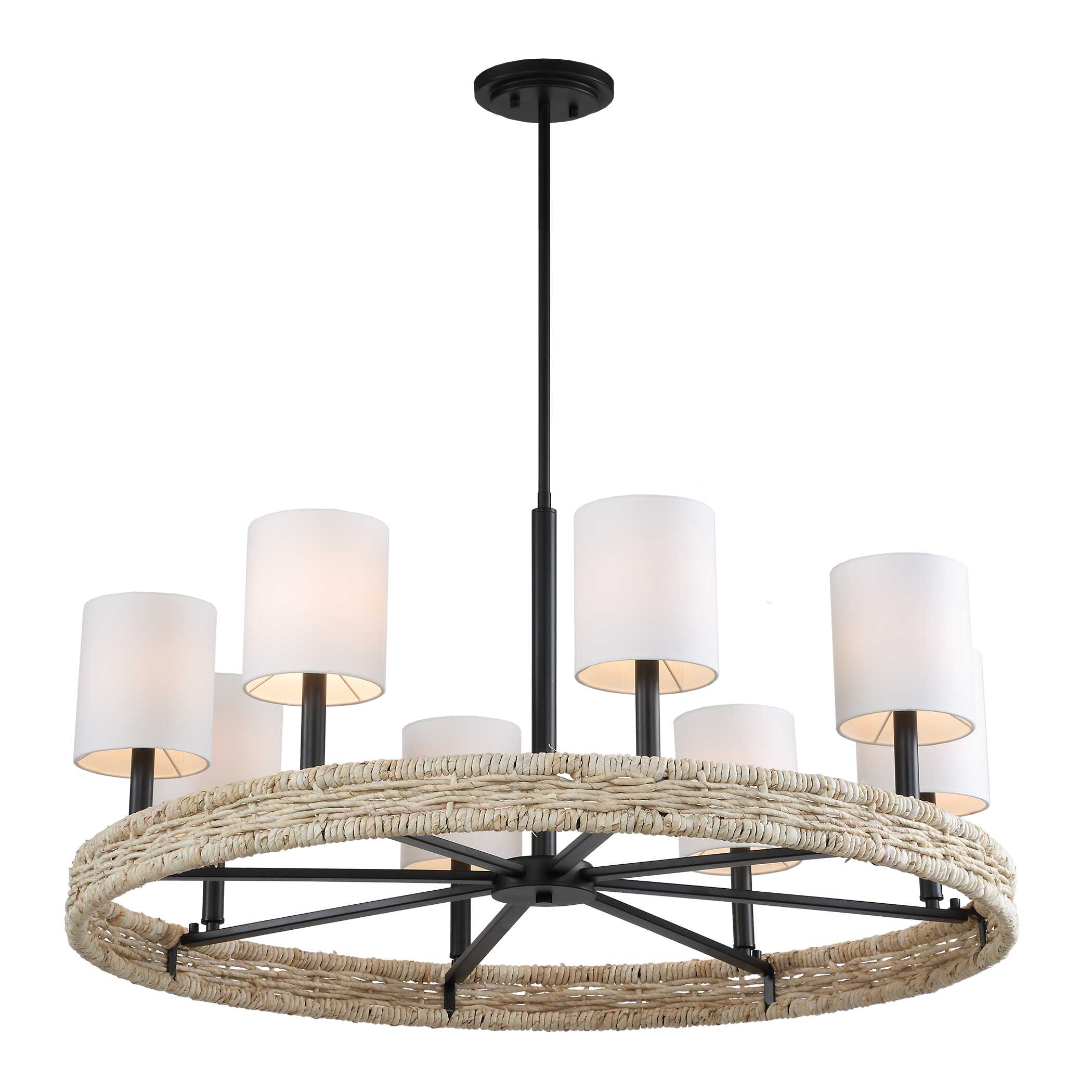 Faiyam 8 Light Rattan Chandelier