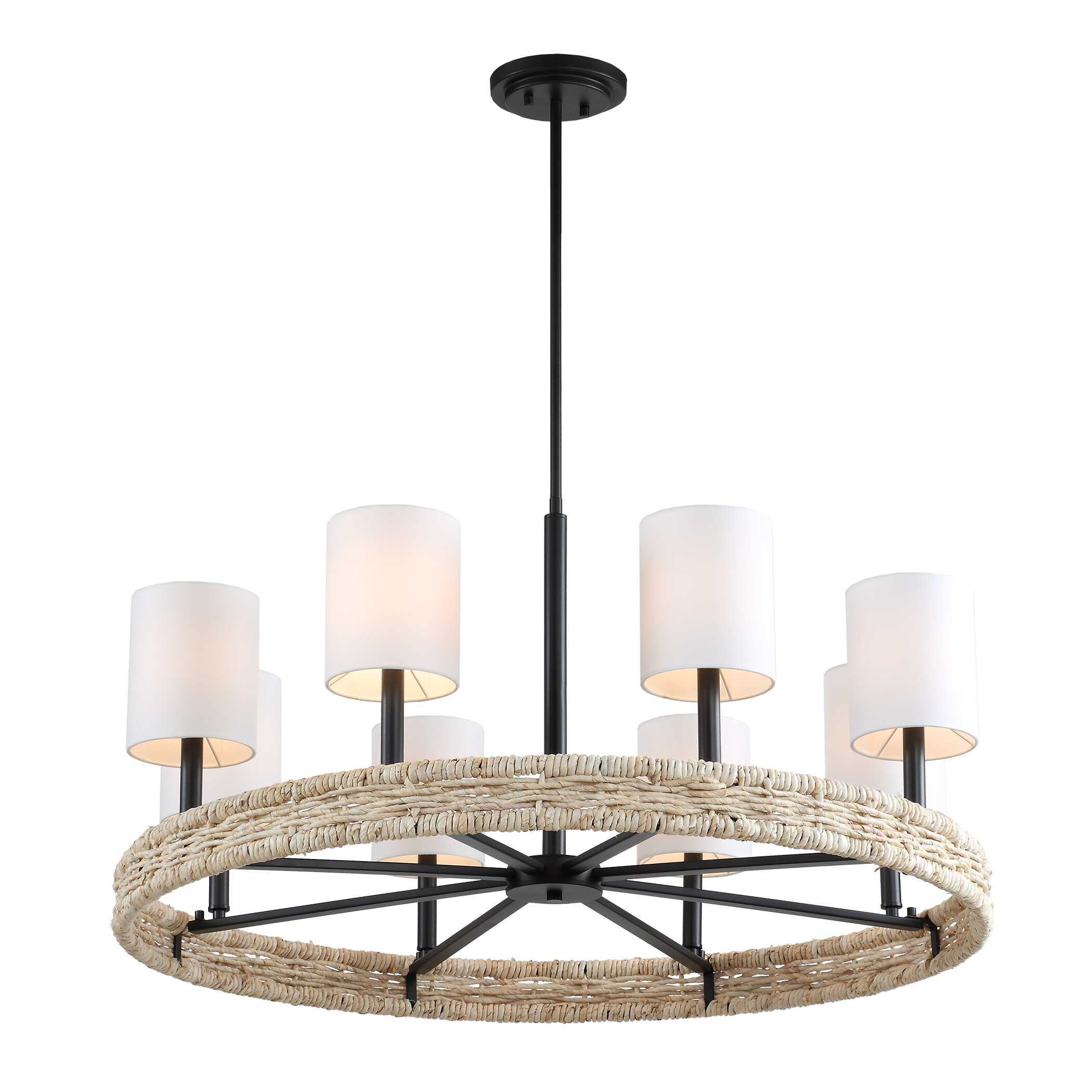 Faiyam 8 Light Rattan Chandelier
