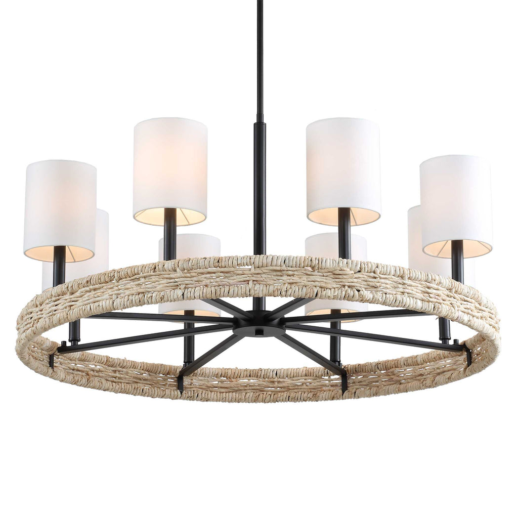 Faiyam 8 Light Rattan Chandelier