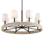 Faiyam 8 Light Rattan Chandelier