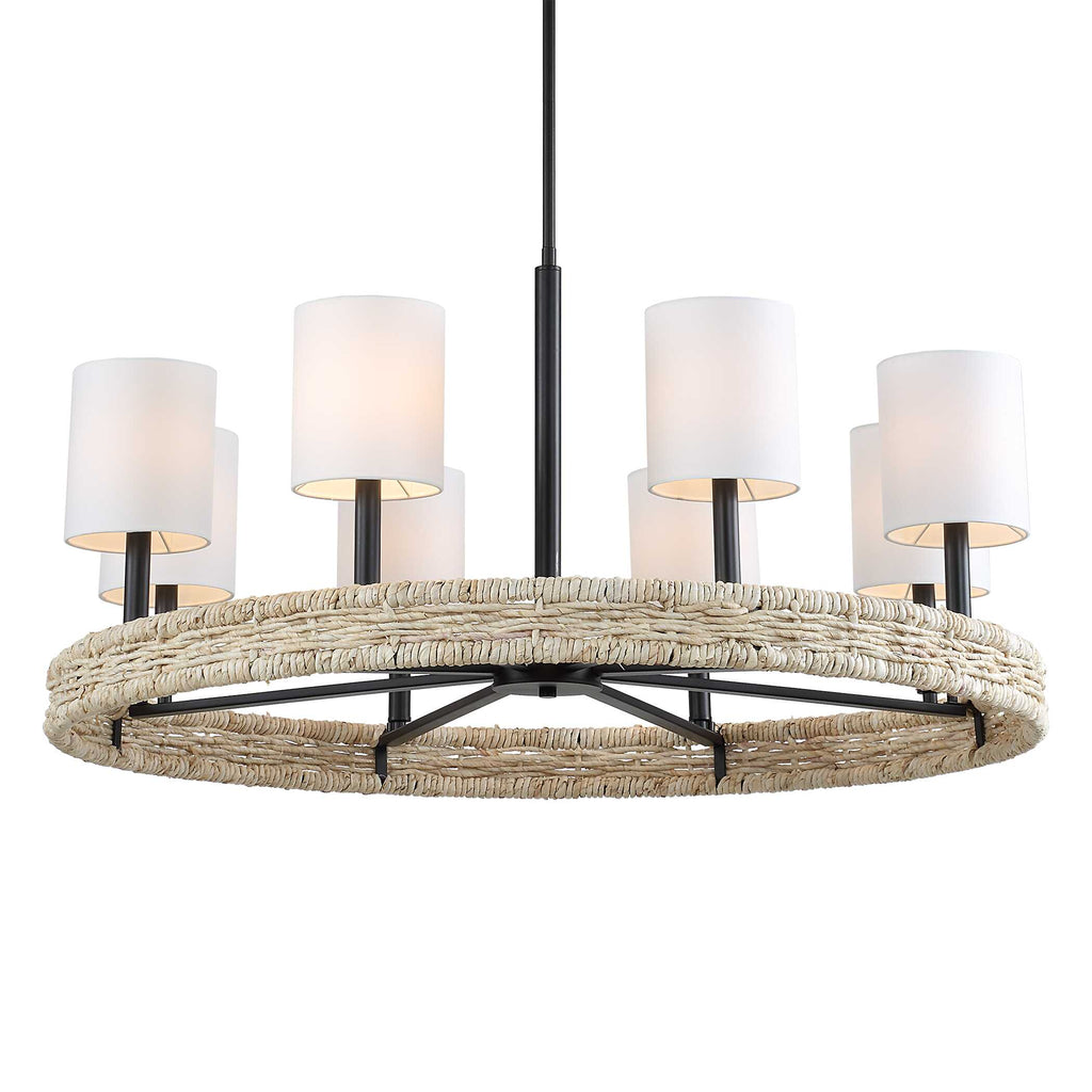 Faiyam 8 Light Rattan Chandelier
