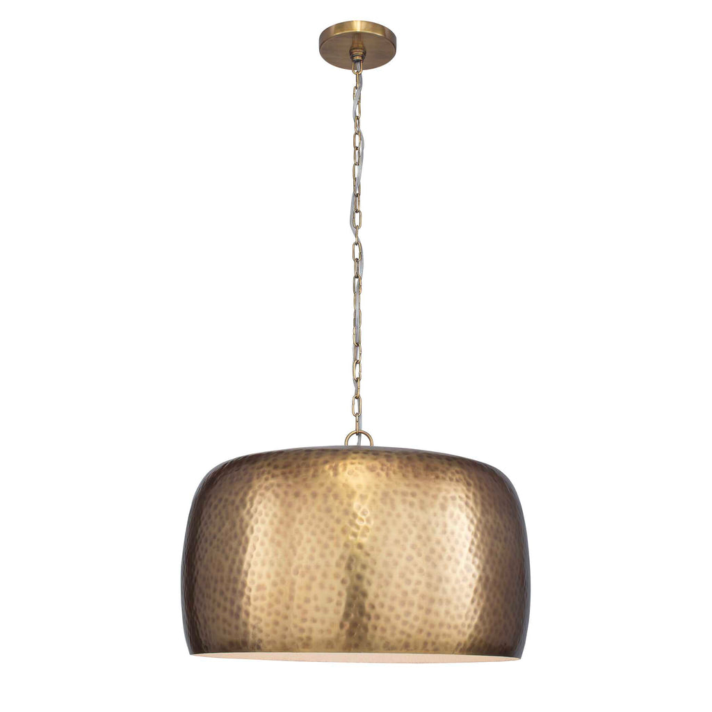 Lemont Hammered Brass 1 Light Pendant