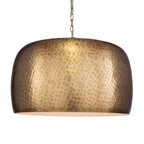 Lemont Hammered Brass 1 Light Pendant