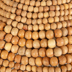 Kauri 1 Light Wooden Bead Pendant