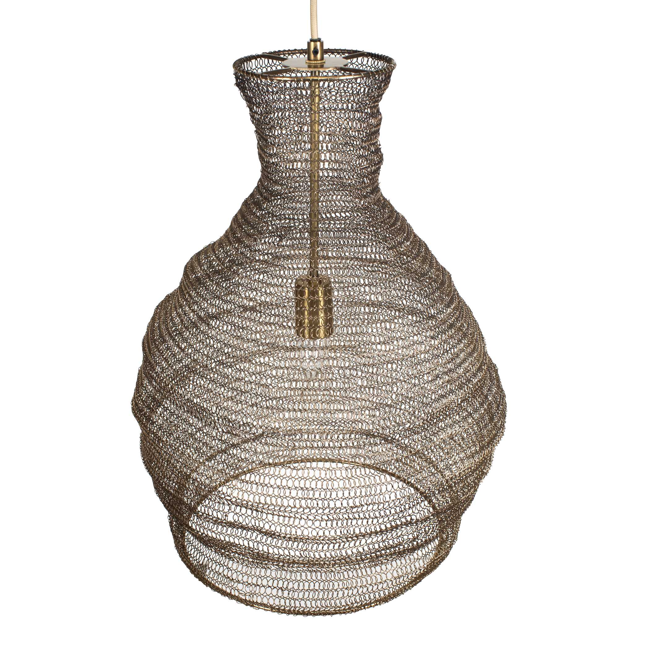 Murmur Woven Brass 1 Light Pendant
