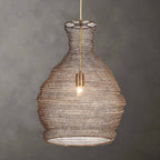 Murmur Woven Brass 1 Light Pendant