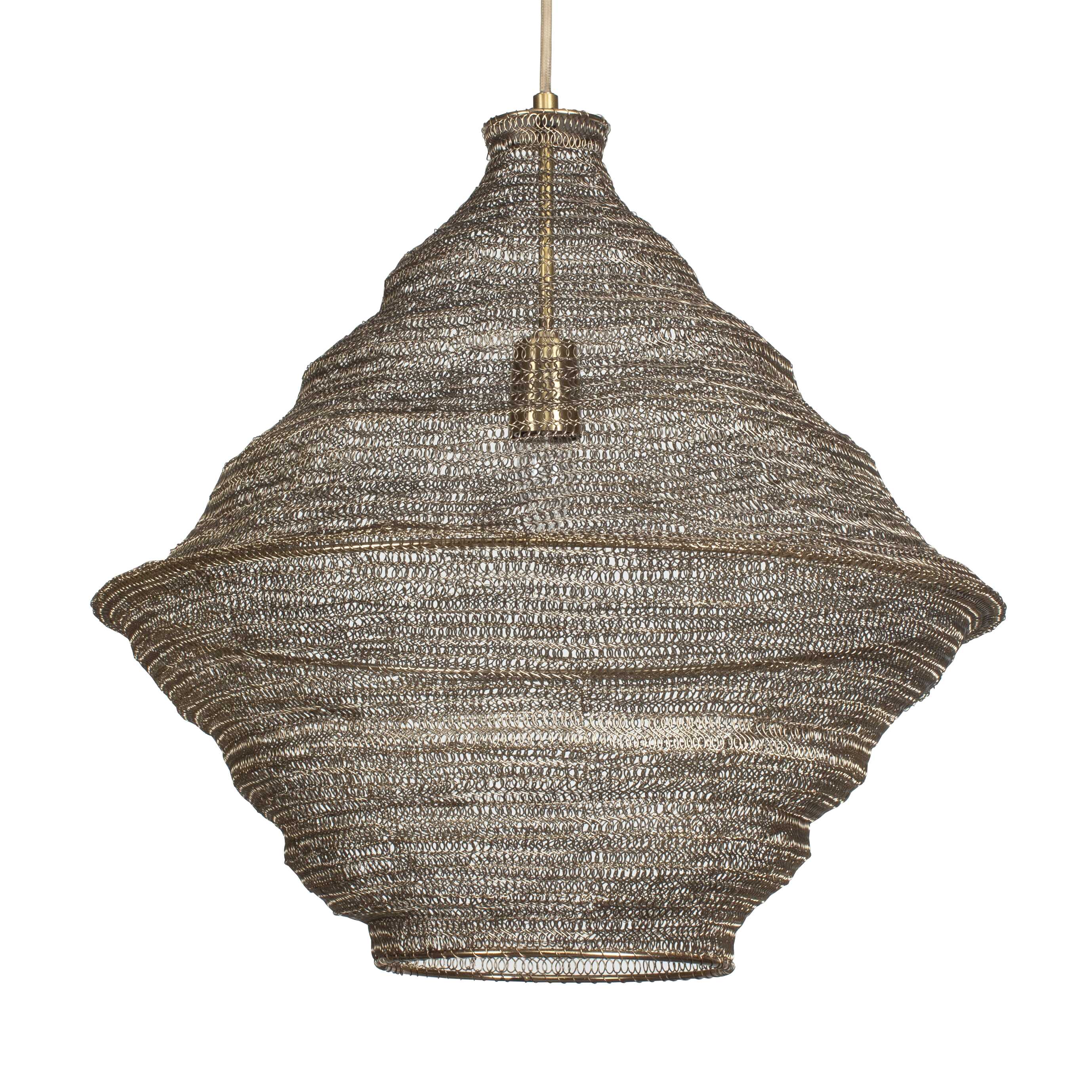Sigh Woven Brass 1 Light Pendant