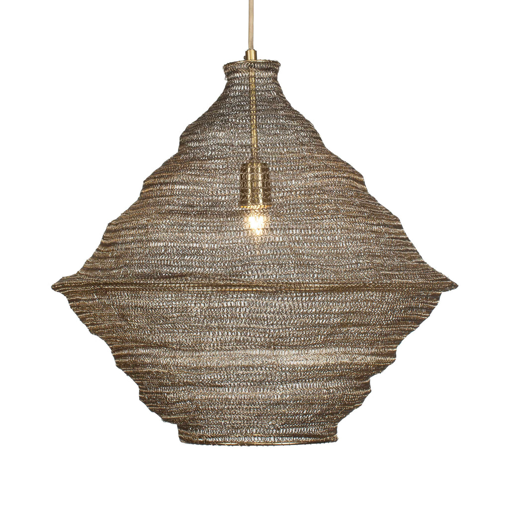 Sigh Woven Brass 1 Light Pendant